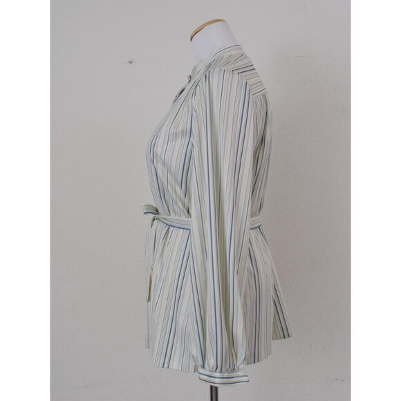 Vintage 70s Mockneck Button up Secretary Blouse‎ - Picture 2 of 10